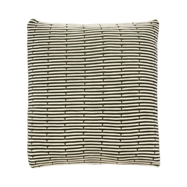 Zeleno-bijeli pamučni jastuk Hübsch Dela 50 x 50 cm