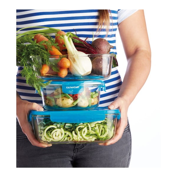 Staklena kutija s ventilom Kitchen Craft Rectangular, 350 ml-image-1