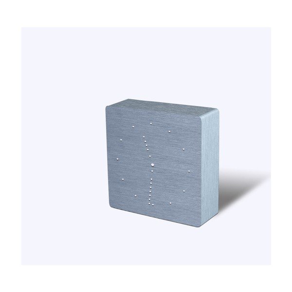 Siva budilica s bijelim LED zaslonom Gingko analogni Click Clock-image-4