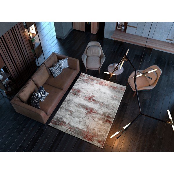 Sivo-narančasti tepih Universal Babek Vintage, 133 x 195 cm-image-1