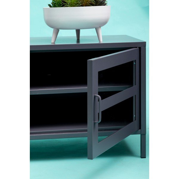 Siva željezna TV komoda 150x50x45 cm Acier – Premier Housewares-image-4