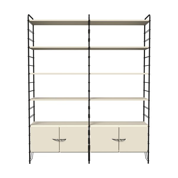 Bijelo-crni modularni sustav polica 163x204 cm Dakota – Tenzo-image-3