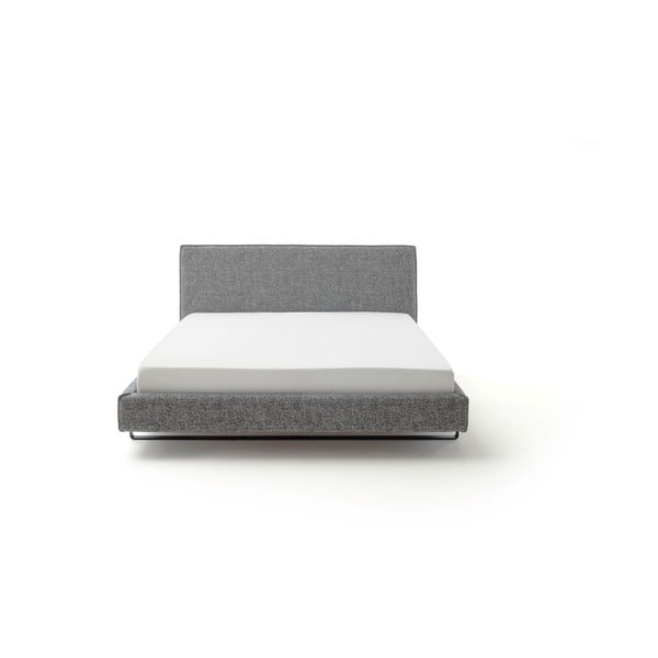 Sivi tapecirani bračni krevet bez podnice 180x200 cm La Gomera – Meise Möbel-image-2
