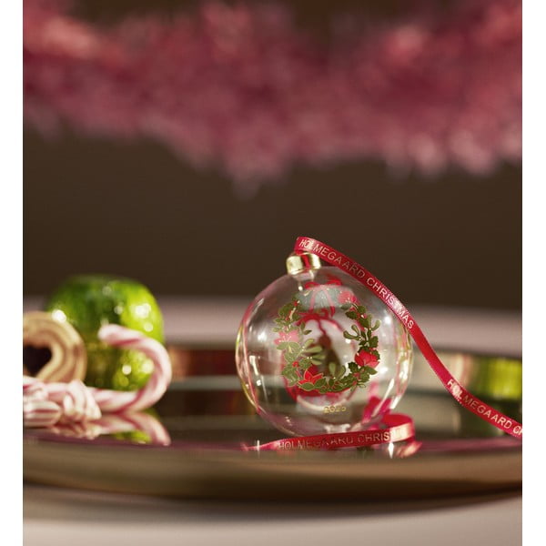 Stakleni ručno puhani božićni ukras ø 8 cm Annual Christmas Bauble 2025 – Holmegaard-image-1