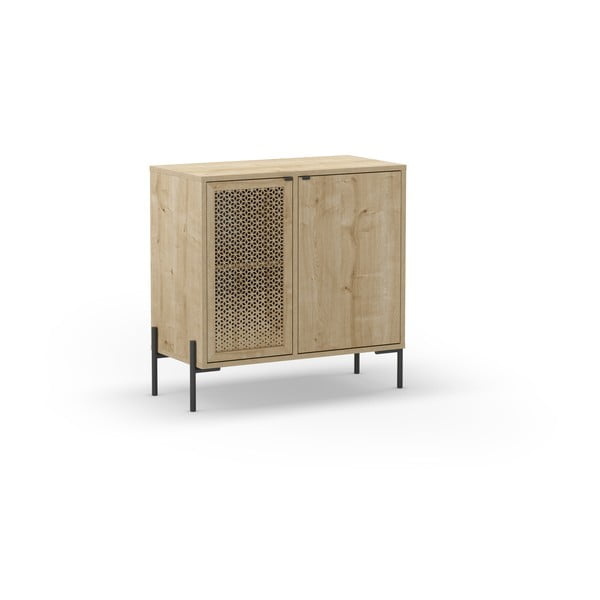 Niska komoda u dekoru hrasta u prirodnoj boji 80x80 cm Inca – Marckeric-image-2