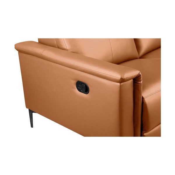 Smeđa sofa od imitacije kože 160 cm Lund – Støraa-image-4