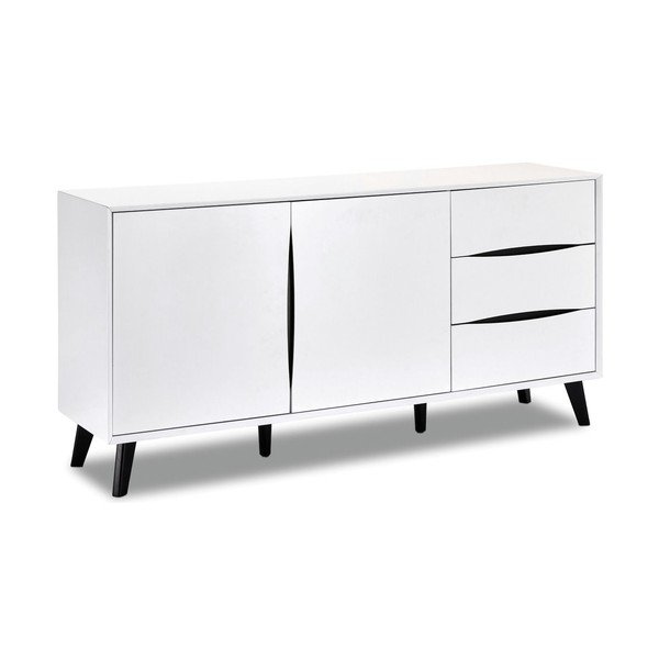 Bijela niska komoda 160x80 cm Lyon – Furnhouse-image-2