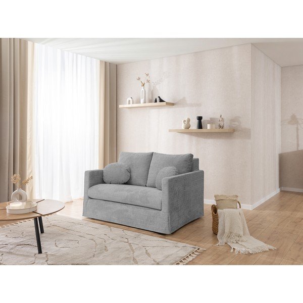 Svijetlo siva sofa 140 cm Paphos – Ropez-image-4