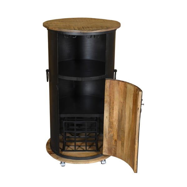 Crna metalna vitrina za vino broj boca 9 kom, 60x115 cm Luni – Interia Home & Living-image-3