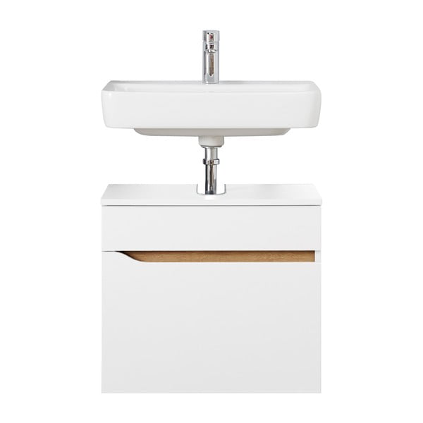 Bijeli niski/zidni ormarić bez umivaonika 60x53 cm Set 857 – Pelipal-image-2