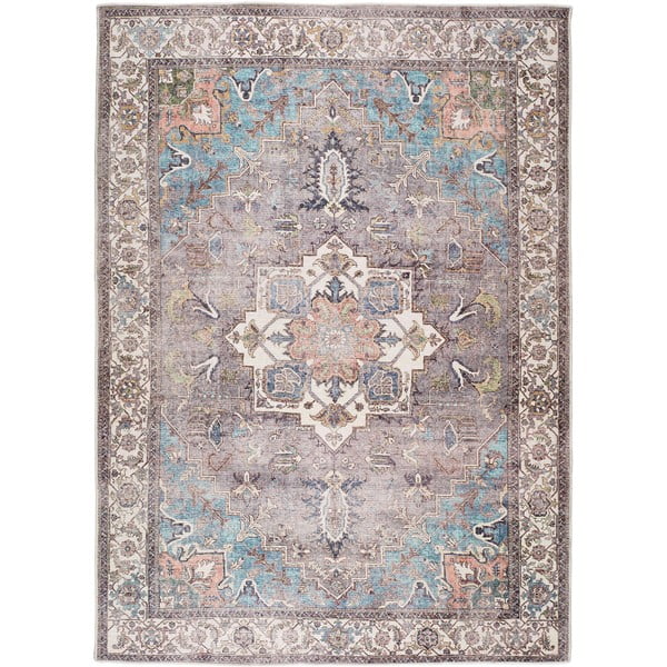 Plavo-smeđi tepih s udjelom Universal Haria pamuka, 80 x 150 cm
