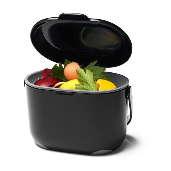 Crno-siva kanta za kompostabilni otpad Addis Caddy, 2,5 l-image-1