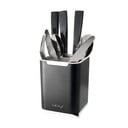 Crni stalak za pribor za jelo Vialli Design Cutlery