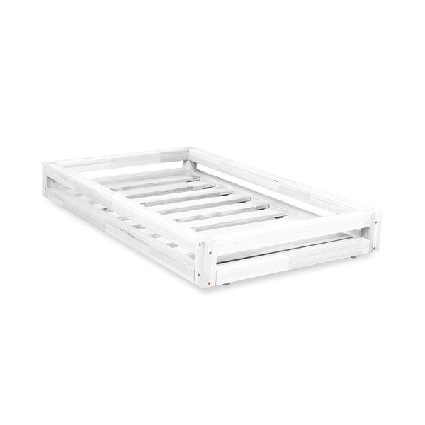 Komplet bijelih ladica ispod kreveta i 4 produžene noge Benlemi, za krevet 90 x 200 cm-image-1