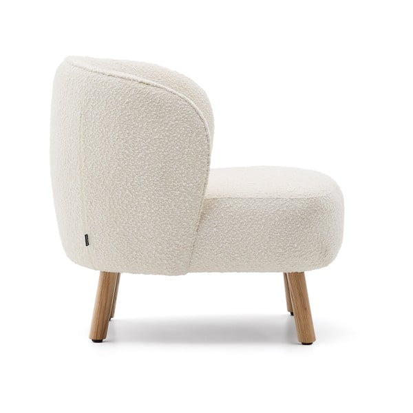 Krem fotelja od bouclé tkanine Ulit – Kave Home-image-3