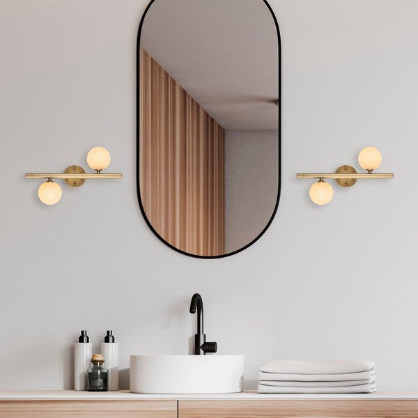 Zidna lampa u zlatnoj boji Domino – Opviq lights-image-2