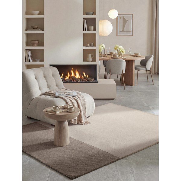Smeđi/krem tepih od mješavine vune 120x170 cm Hugo – Villeroy&Boch-image-4