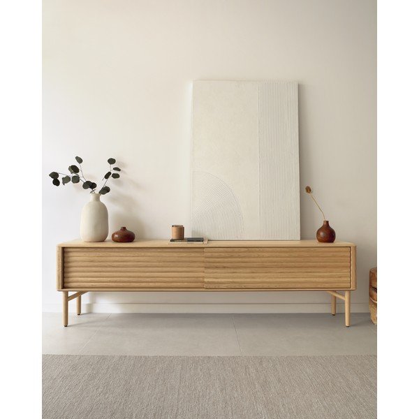 Prirodna vaza od bagremovog drveta Kave Home Tyara, visina 10 cm-image-4