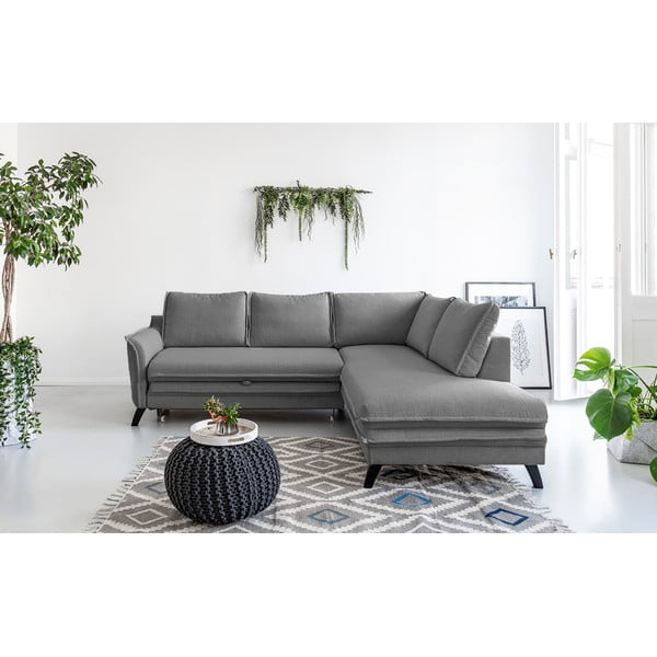 Svijetlobež kutna garnitura na razvlačenje, desni kut, Miuform Charming Charlie L-image-1