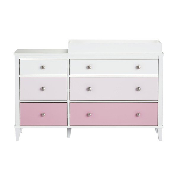 Ružičasta dječja komoda s promjenjivim stolom 136x90x49 cm Poppy – Støraa-image-3