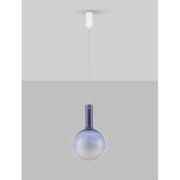Plava staklena LED viseća svjetiljka s mogućnosti zatamnjivanja ø 25 cm Nostos – Nova Luce-image-3