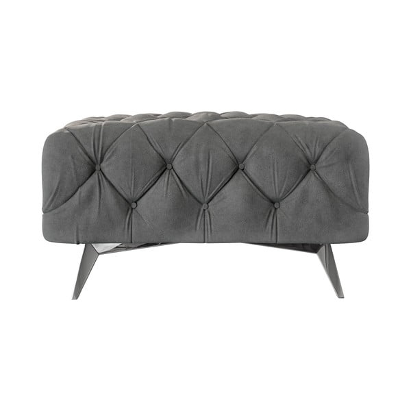 Sivi baršunast tabure Chelsea – Ropez-image-2