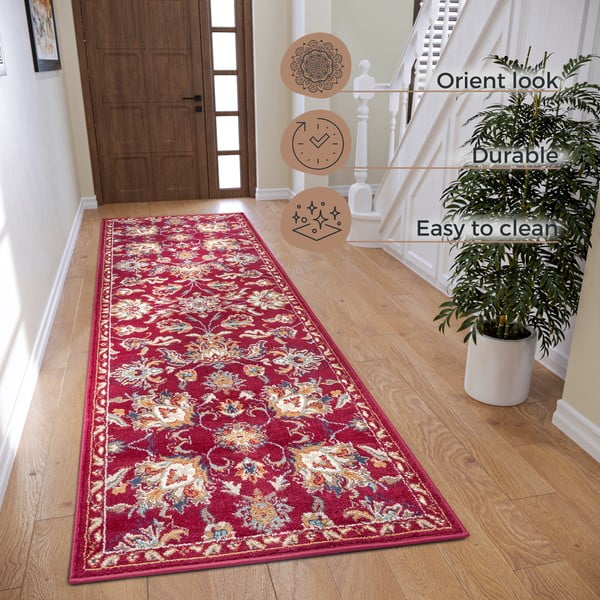 Trkač za crveni tepih 80x240 cm Orient Caracci - Hanse Home-image-4