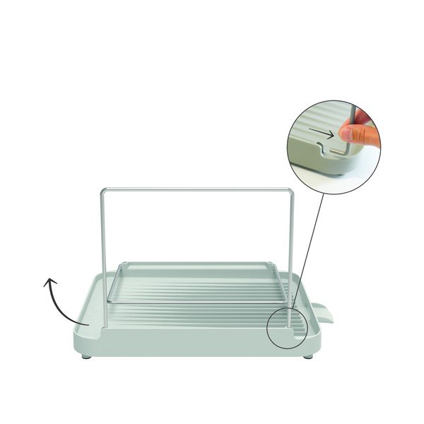 Sivi dvoetažan ocjeđivač za posuđe Duo – Joseph Joseph-image-3