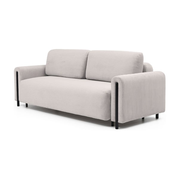 Bež sklopiva/s prostorom za odlaganje sofa od samta 244 cm Arcadova – ELTAP-image-2