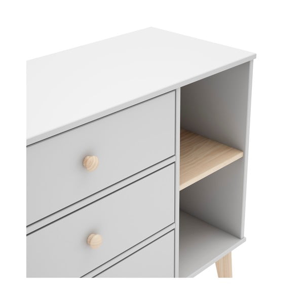 Bijela niska dječja komoda 90x81 cm Esteban - Marckeric-image-3