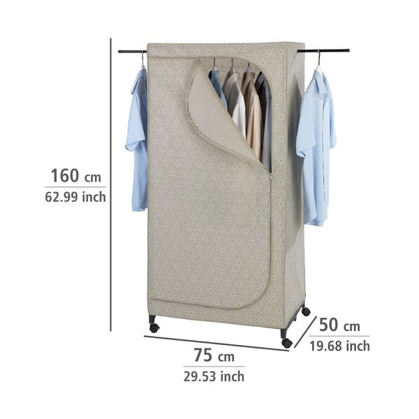 Bež tekstilni ormar 75x160 cm Balance – Wenko-image-1