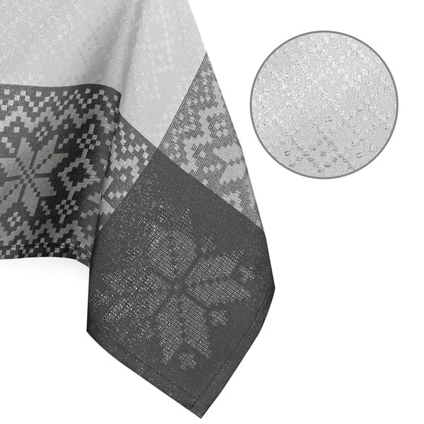 Sivi božićni stolnjak AmeliaHome Saintes, 180 x 140 cm-image-2