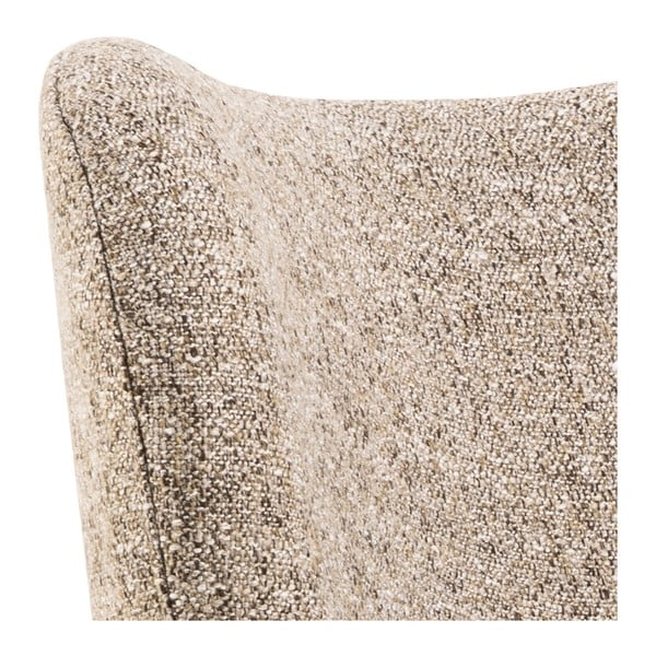 Bež fotelja od bouclé tkanine Elmont – Actona-image-4