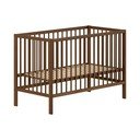 Smeđi dječji krevet od masivne bukve s podesivom visinom 60x120 cm Dino – Vipack