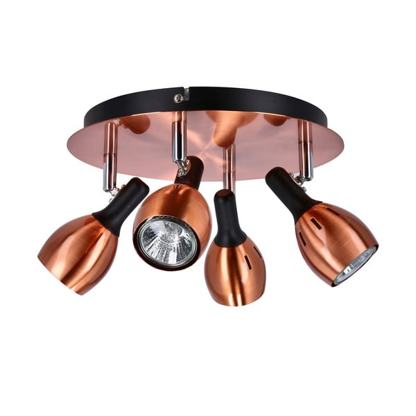 Stropna lampa bakrene boje s metalnim sjenilom 35x35 cm Cross – Candellux Lighting