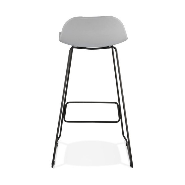 Sive bar stolica s crnim nogama Kokoon stkada, sedam visine 76 cm-image-4