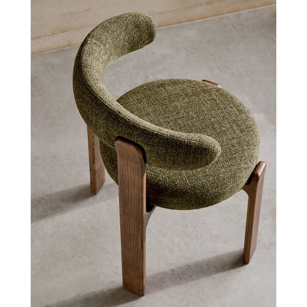 Kaki zelena/smeđa blagovaonska stolica od čvrste jeseni Granite – Kave Home-image-2