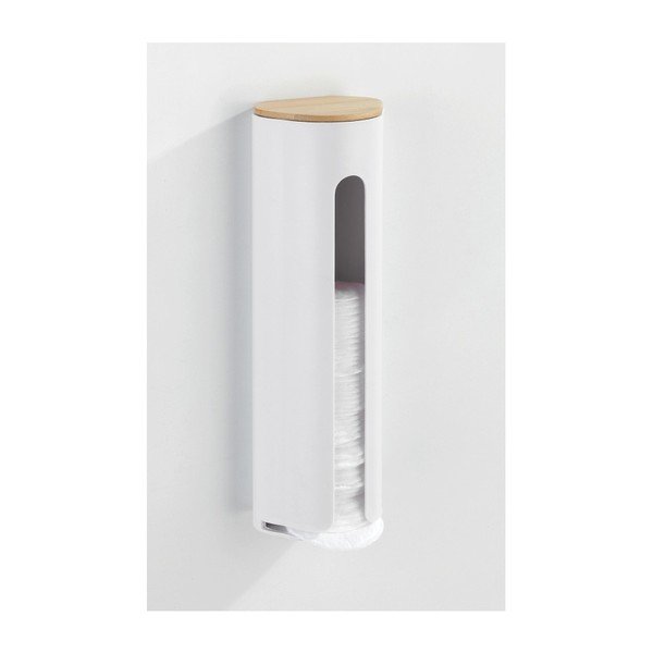 Bijeli zidni spremnik za blazinice Wenko Laresa-image-2