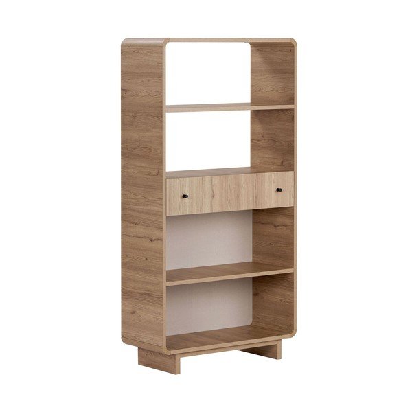 Biblioteka u dekoru hrasta u svijetloj prirodnoj boji 78x153x34 cm Senza – Nordure