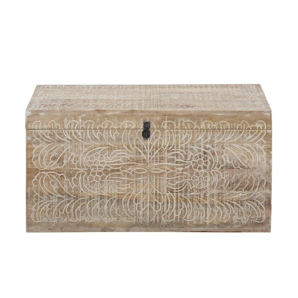 Škrinja od masivnog manga u prirodnoj boji 45x50 cm Malati – Støraa