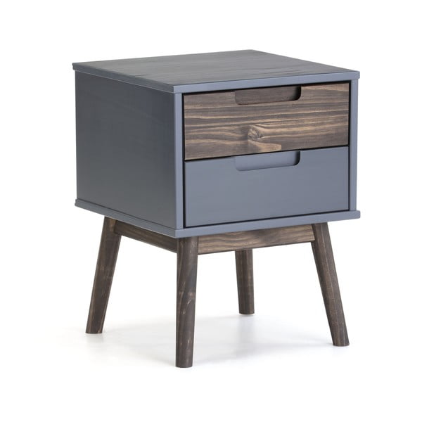 Sivi noćni ormarić od masivnog bora Nussa – Marckeric-image-2