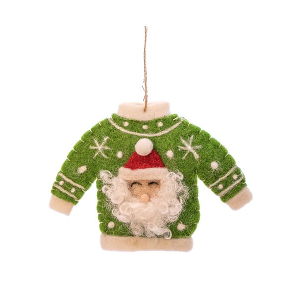Tekstilni ukas za božićno drvce 12 cm Santa Jumper – Sass & Belle