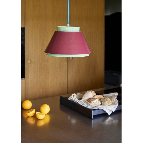 Crvena/zelena metalna viseća svjetiljka ø 25 cm Remi – Hübsch-image-1