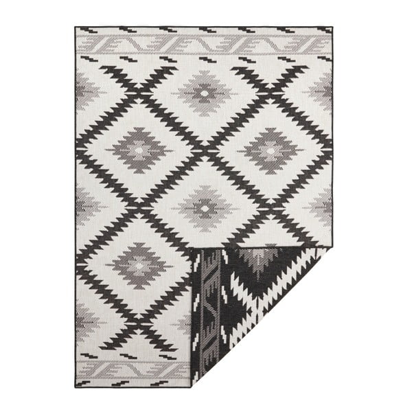 Crno-krem vanjski tepih NORTHRUGS Malibu, 290 x 200 cm