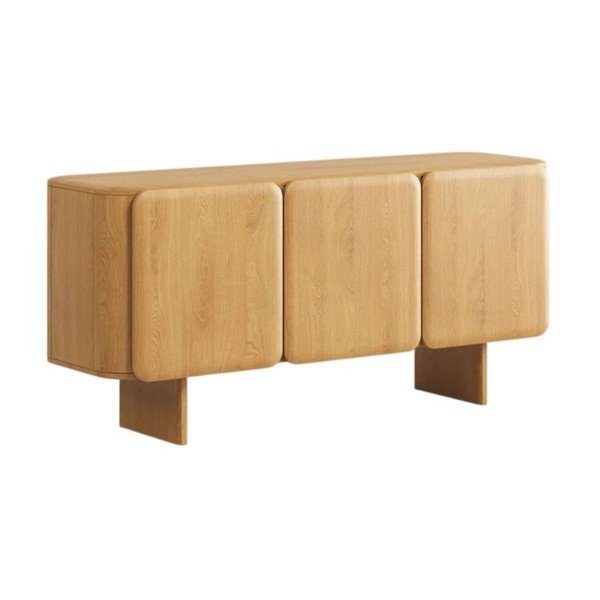 Komoda od punog hrasta u prirodnoj boji 160x76x45 cm Charlotte – Micadoni 
