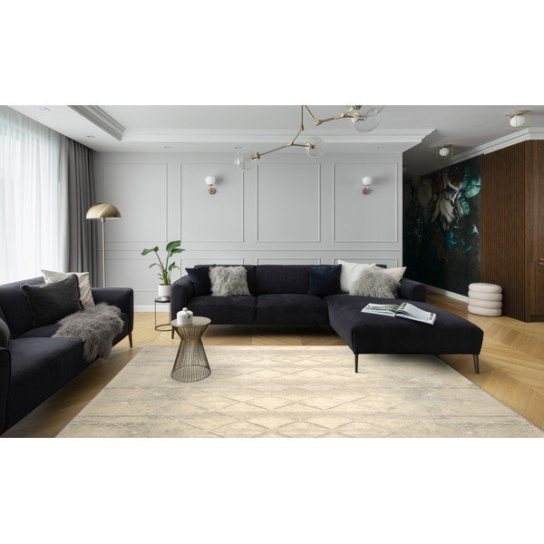 Krem vuneni tepih 133x180 cm Colette – Agnella-image-1