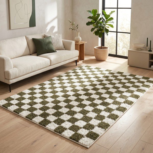 Tamno zeleni/krem tepih 120x170 cm Grida – ESTE-image-3