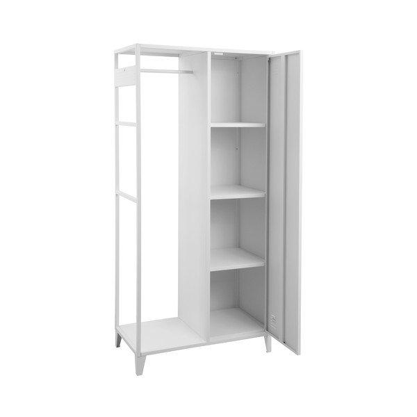 Bijeli otvoreni metalni ormar 80x175 cm Salino – Støraa-image-2