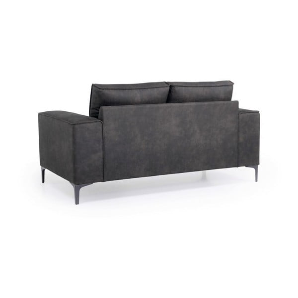 Antracitno siva sofa od imitacije kože 164 cm Copenhagen – Scandic-image-3
