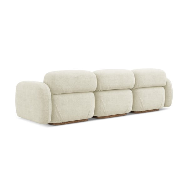 Krem sofa od bouclé tkanine 270 cm Ailani – Makamii-image-3